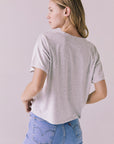 Mazzy Light Heather Grey Tee Womens chaserbrand