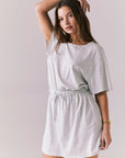 Dixie Light Heather Grey Mini Dress Womens chaserbrand
