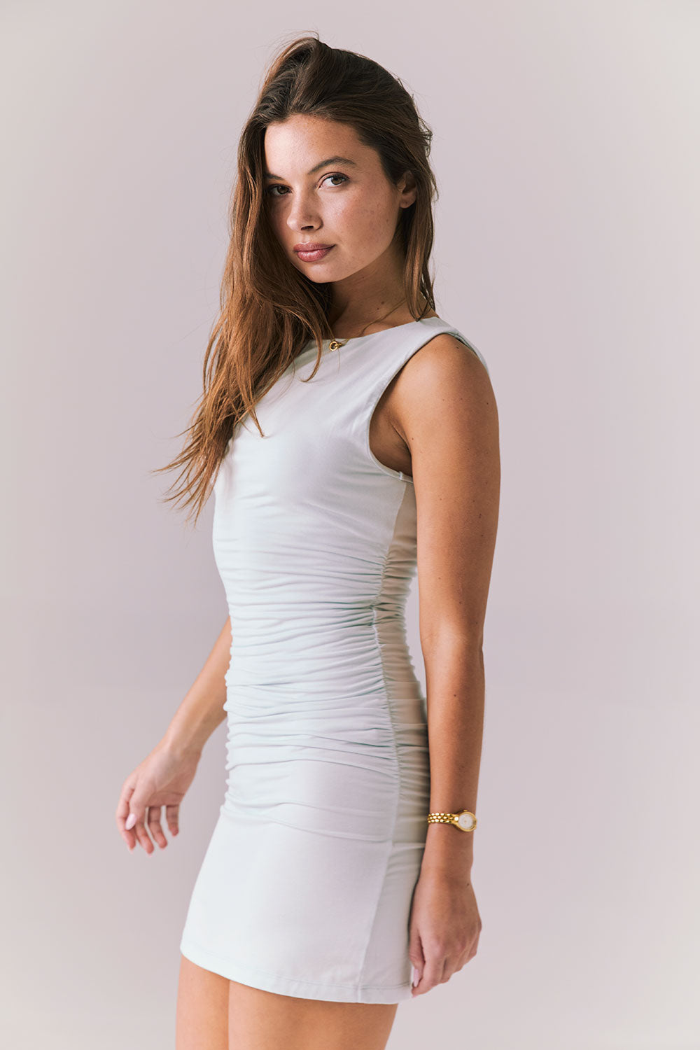 Mila Ballad Blue Mini Dress Womens chaserbrand