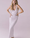 Bliss Light Heather Gray Midi Dress Womens chaserbrand