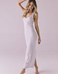 Bliss Light Heather Gray Midi Dress Womens chaserbrand