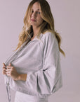 Mccartneyyy Light Heather Gray Zip Up Womens chaserbrand