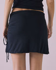 Alisha Licorice Black Mini Skirt Womens chaserbrand