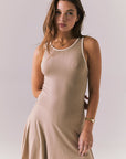 Myrina Iced Coffee Mini Dress Womens chaserbrand