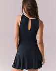 Myrina Licorice Black Mini Dress Womens chaserbrand