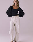 Eddy Licorice Black Blouse Womens chaserbrand