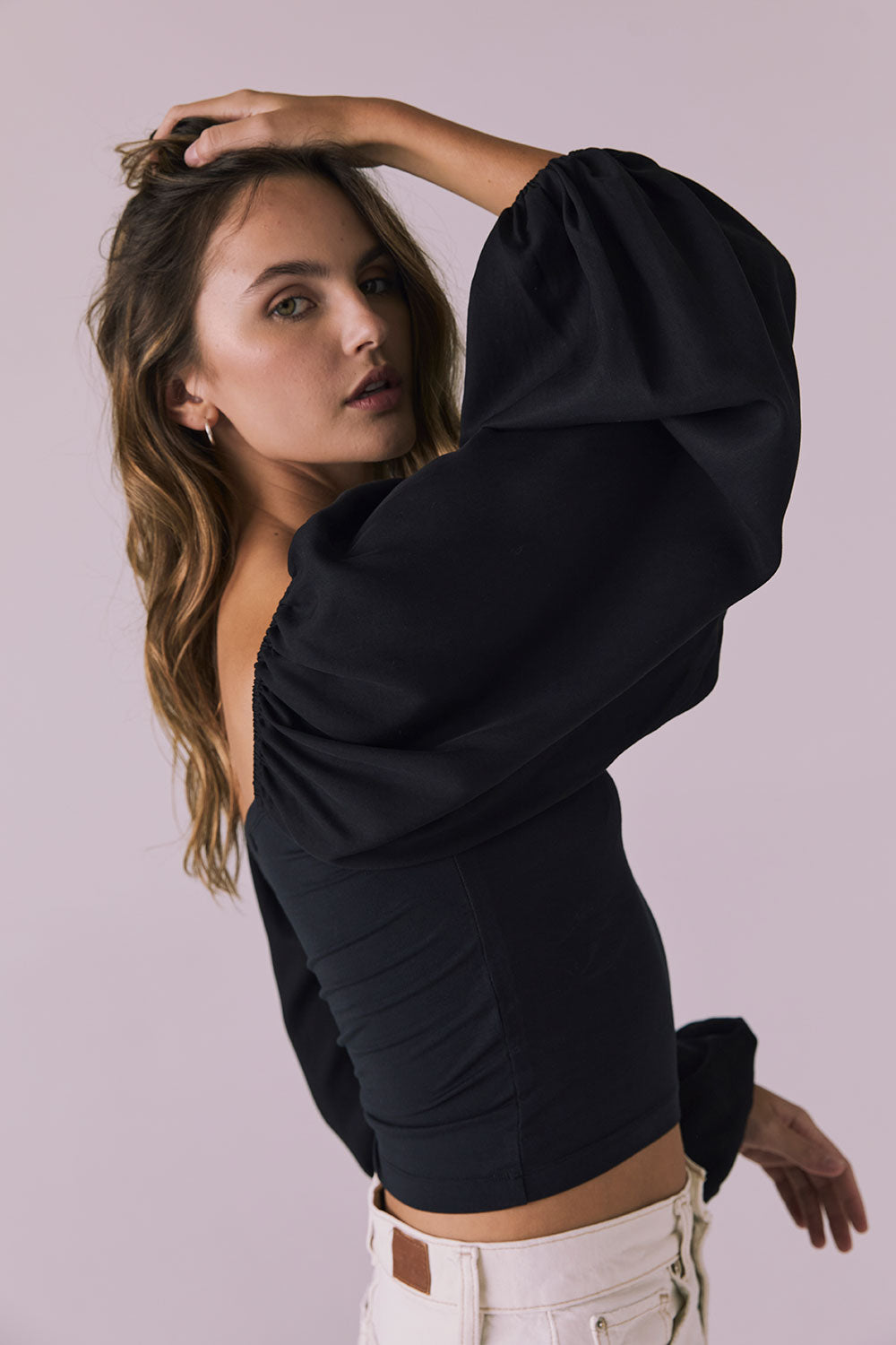 Eddy Licorice Black Blouse Womens chaserbrand