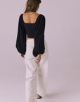 Eddy Licorice Black Blouse Womens chaserbrand