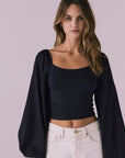 Eddy Licorice Black Blouse Womens chaserbrand