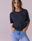 Beau Licorice Black Tee Womens chaserbrand