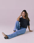 Beau Licorice Black Tee Womens chaserbrand