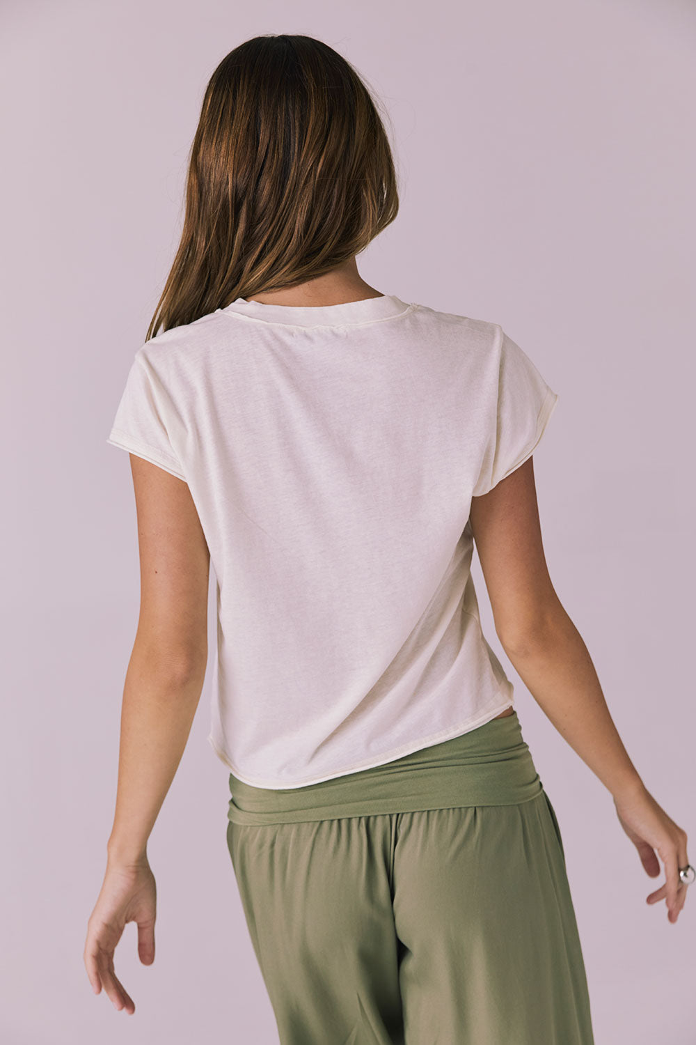 Gator Starry White V Neck Tee Womens chaserbrand