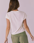 Gator Starry White V Neck Tee Womens chaserbrand