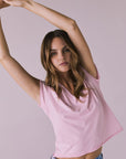 Gator V Nose Pink Neck Tee Womens chaserbrand
