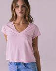 Gator V Nose Pink Neck Tee Womens chaserbrand