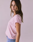 Gator V Nose Pink Neck Tee Womens chaserbrand