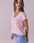 Gator V Nose Pink Neck Tee Womens chaserbrand