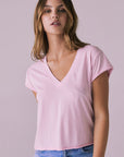 Gator V Nose Pink Neck Tee Womens chaserbrand