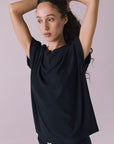 Audrey Licorice Black Tee Womens chaserbrand