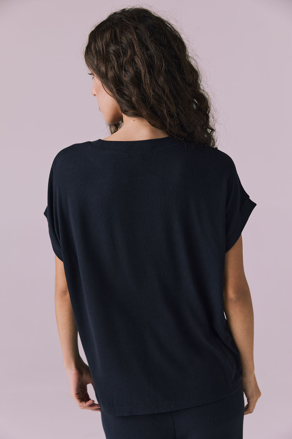 Audrey Licorice Black Tee Womens chaserbrand
