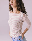 Malynne Khaki Stripe Tee Womens chaserbrand