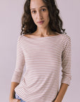 Malynne Khaki Stripe Tee Womens chaserbrand