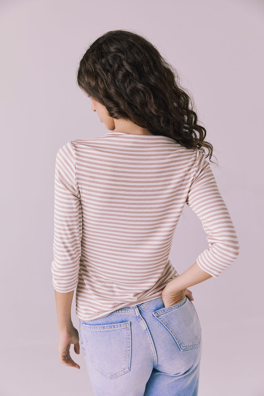 Malynne Khaki Stripe Tee Womens chaserbrand