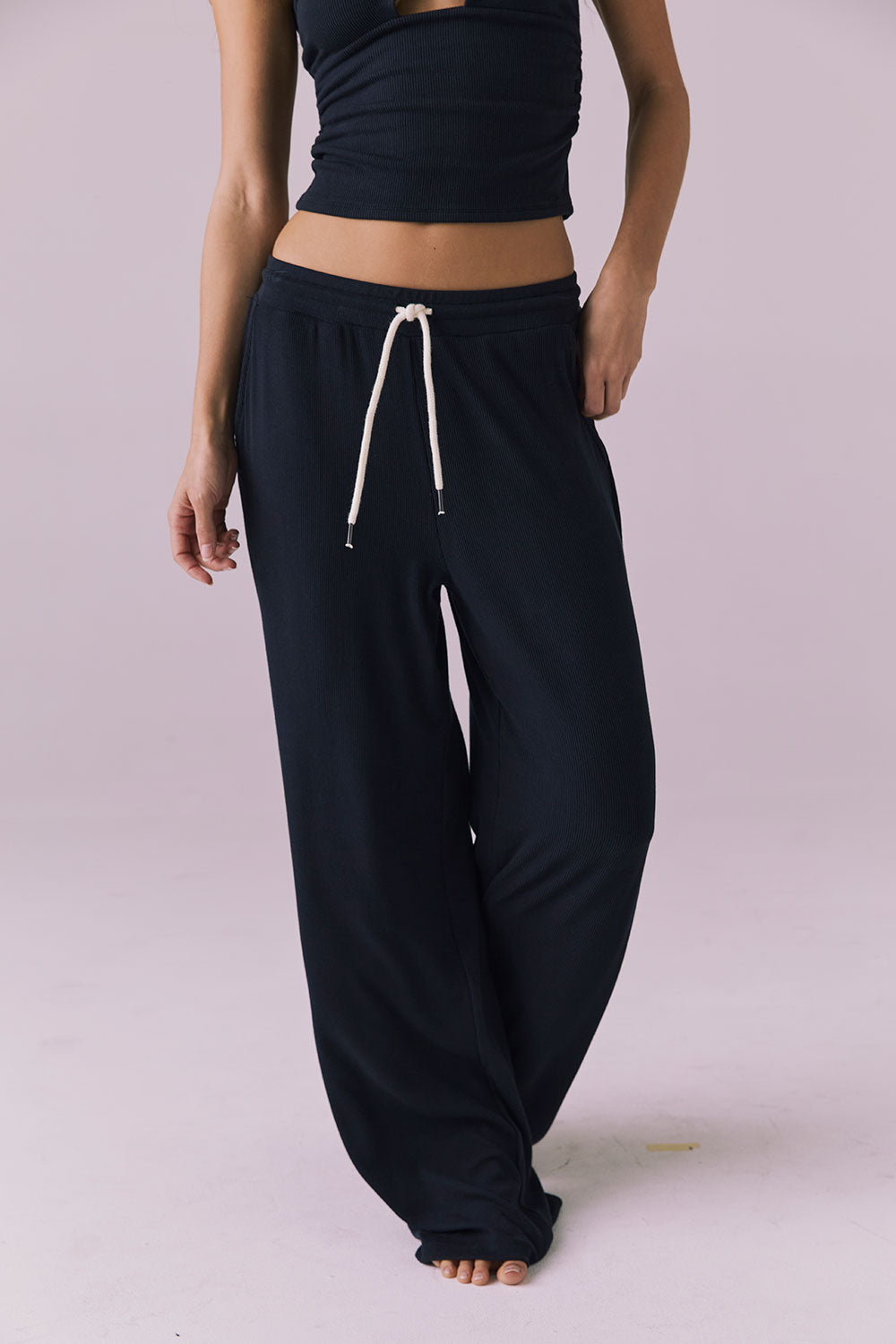 Sandyy Licorice Black Trouser Womens chaserbrand