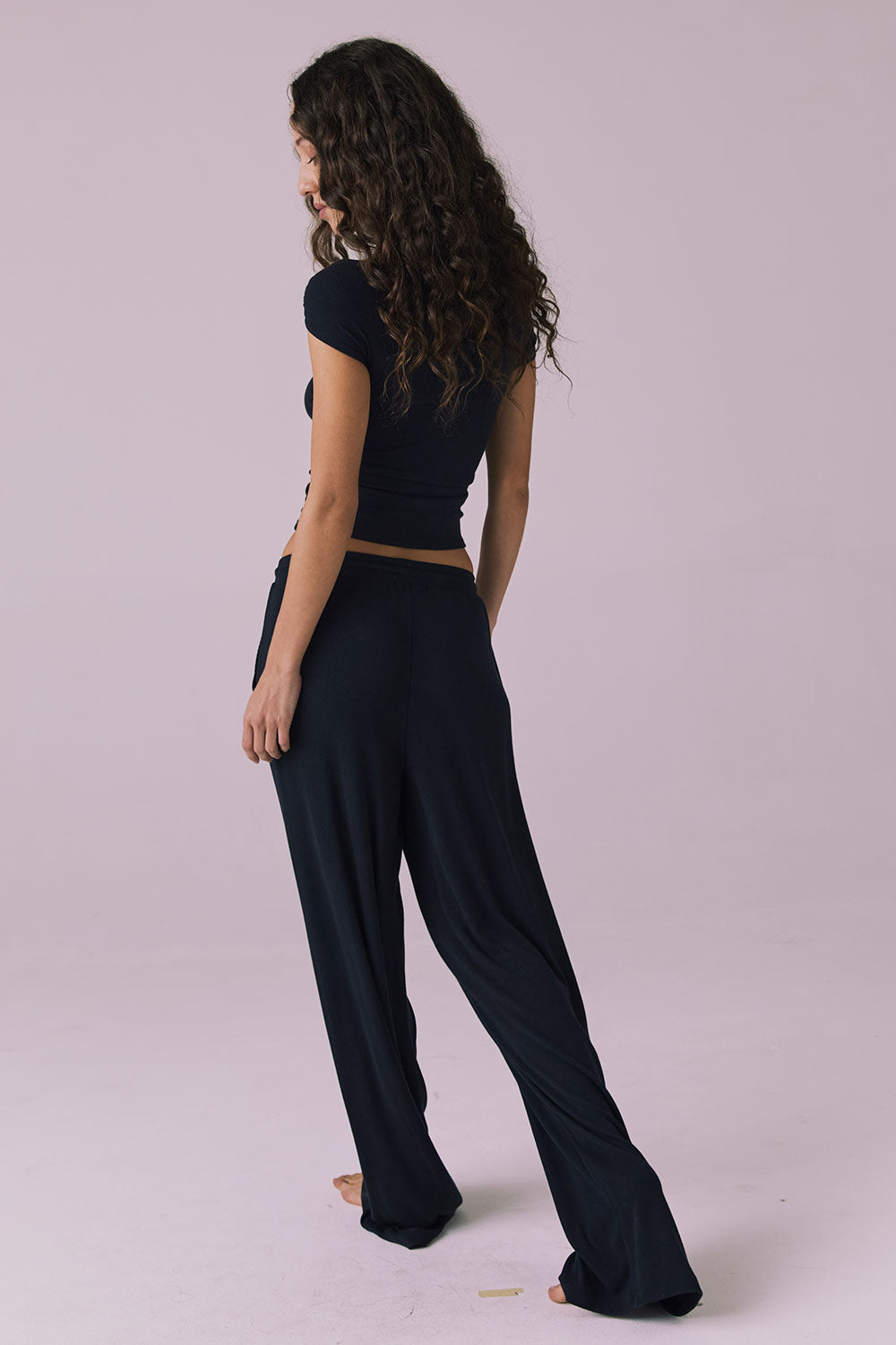 Sandyy Licorice Black Trouser Womens chaserbrand