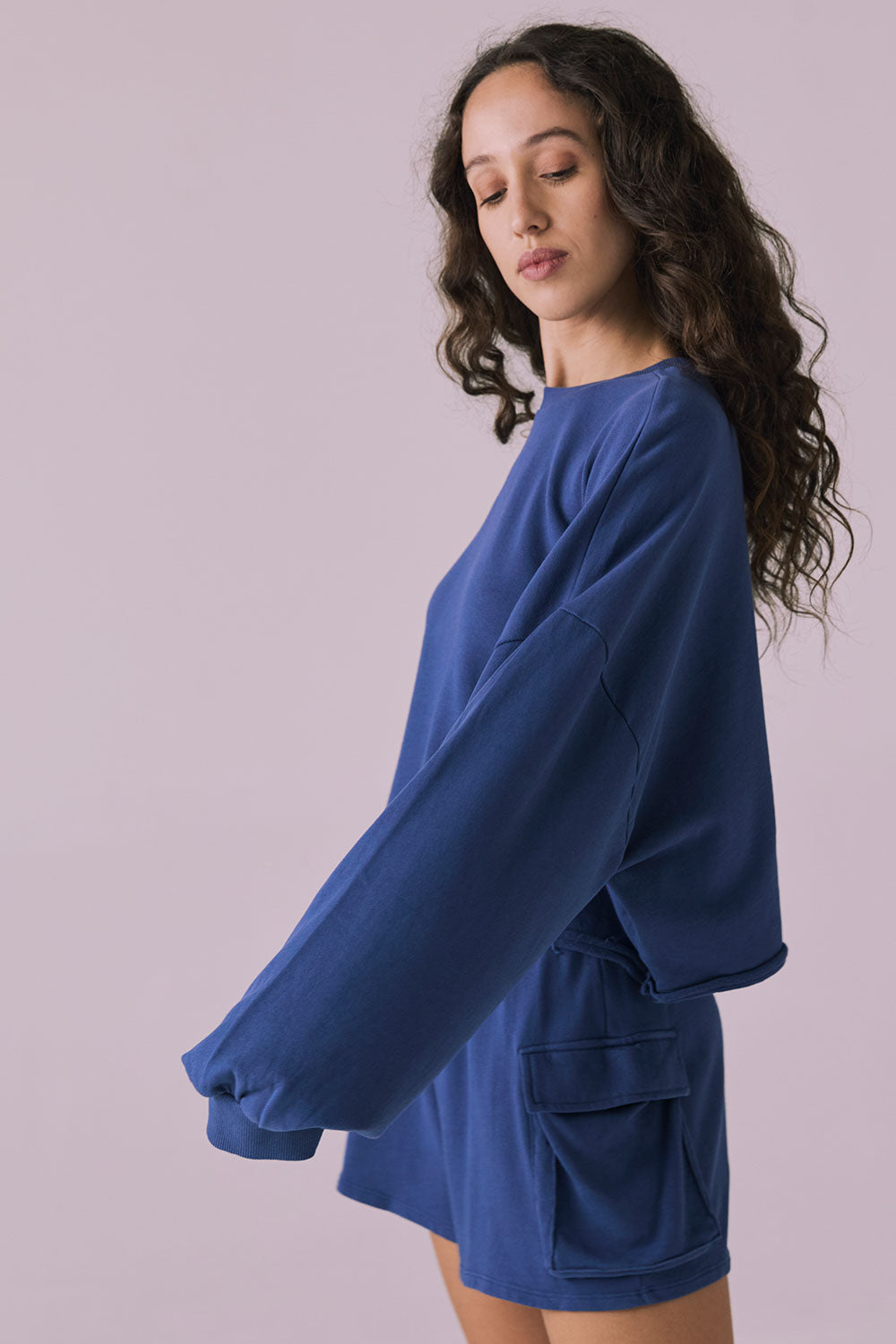 Eliza Crop Honest Indigo Pullover Womens chaserbrand