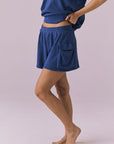 Chaser Rileyy Honest Indigo Shorts side angle showing relaxed fit and pocket detail