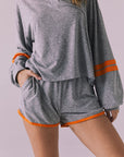 Taylorr Streaky Grey Shorts Womens chaserbrand