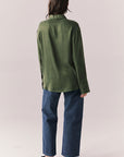 Helenaa Bronze Green Button Down Womens chaserbrand