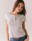 Yale Light Heather Grey Tee