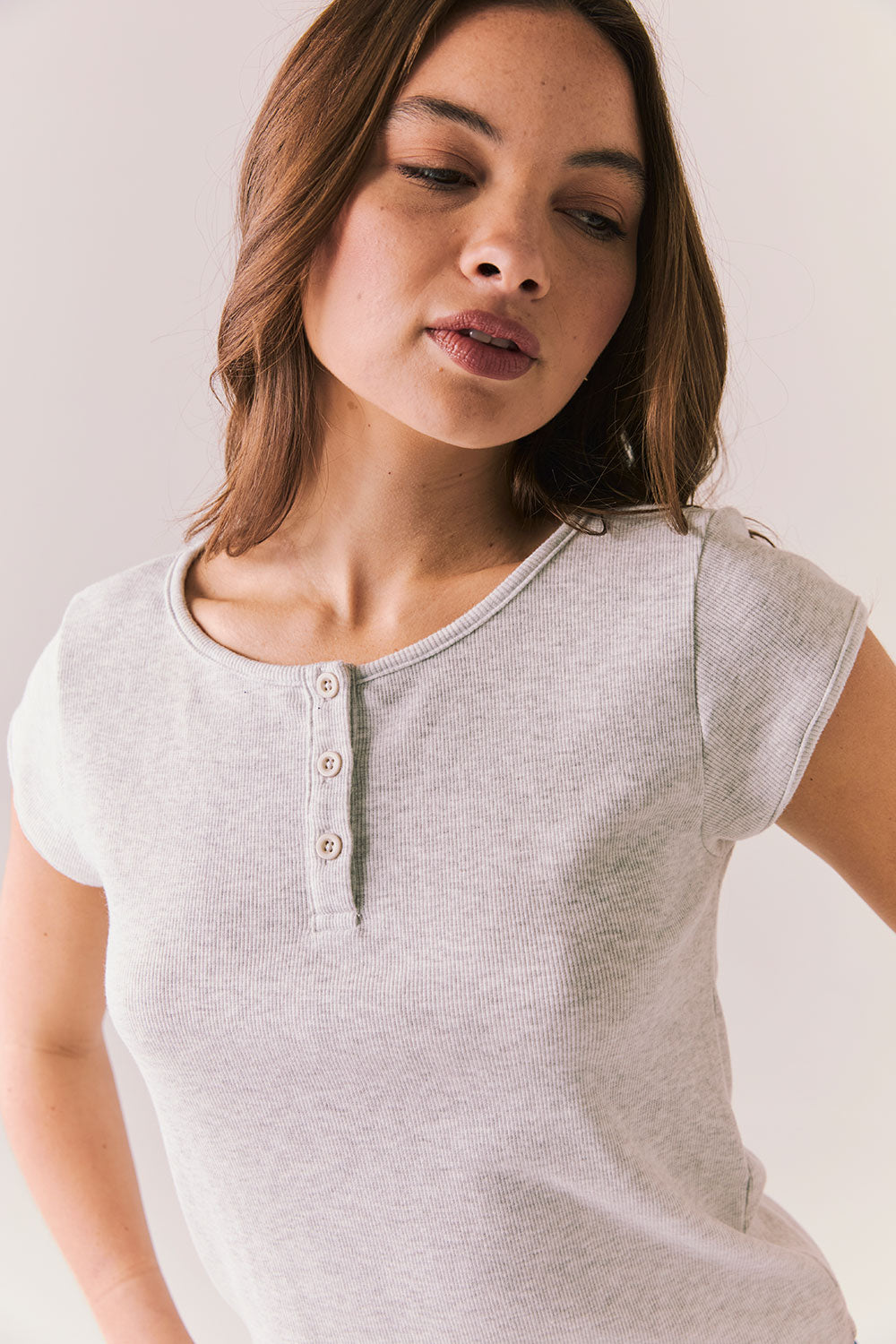 Yale Light Heather Grey Tee