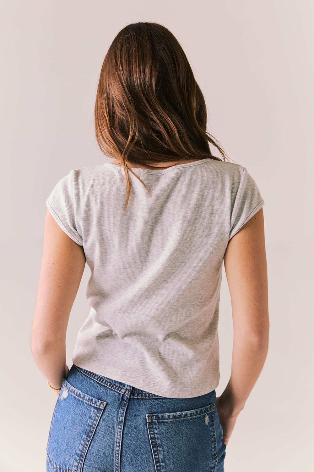 Yale Light Heather Grey Tee