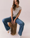 Yale Light Heather Grey Tee