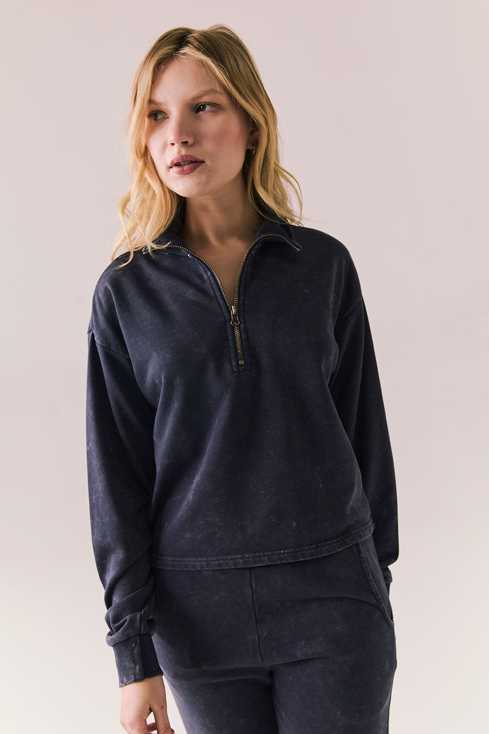 Ithaca Navy Half Zip Womens chaserbrand