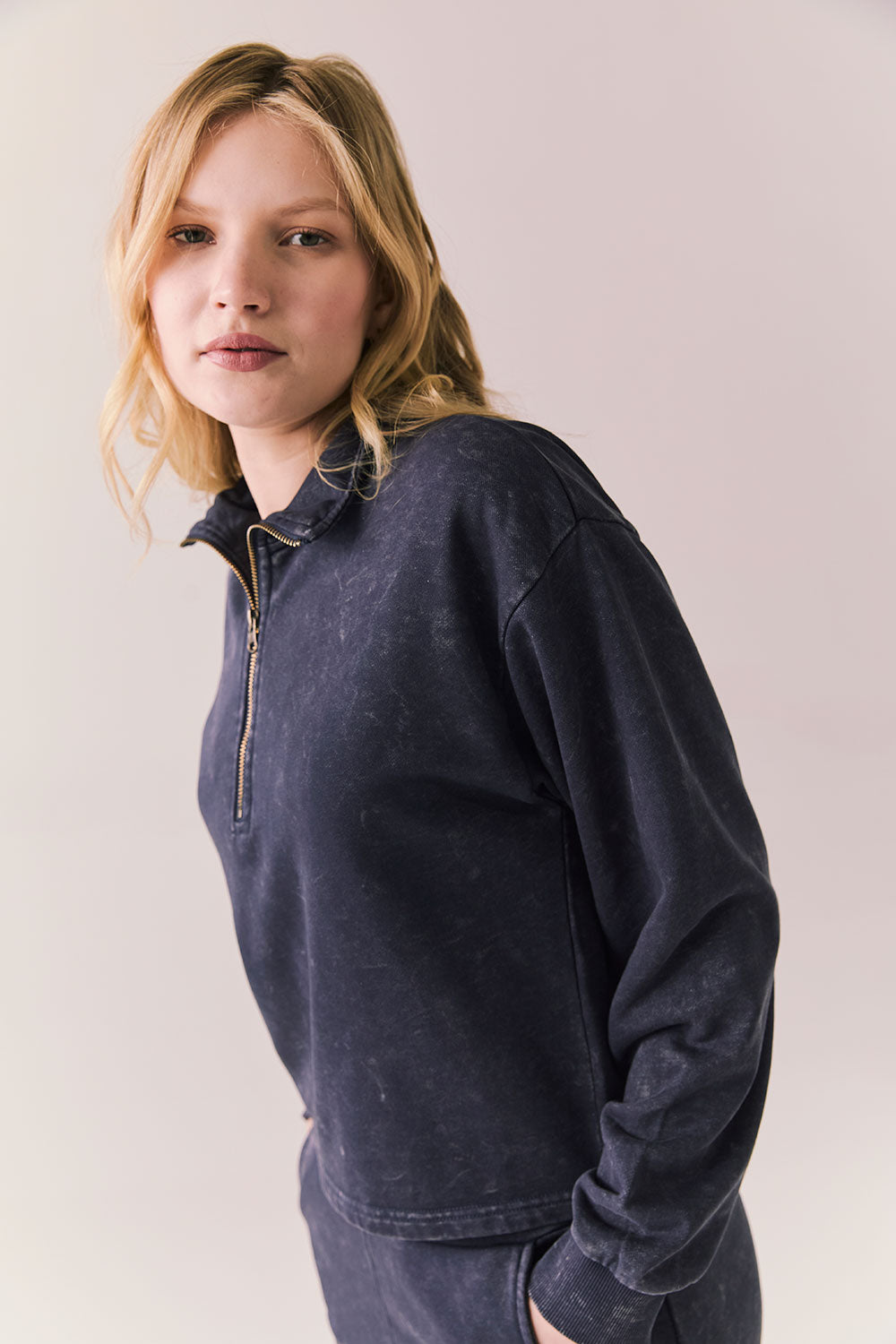 Ithaca Navy Half Zip Womens chaserbrand