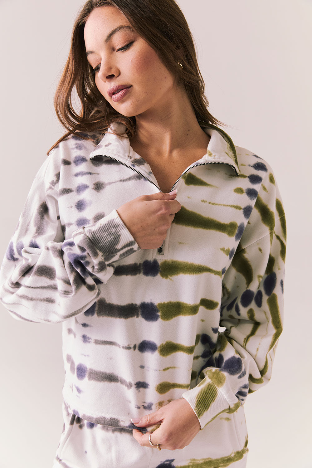 Ithaca Autumn Tie Dye Half Zip Womens chaserbrand