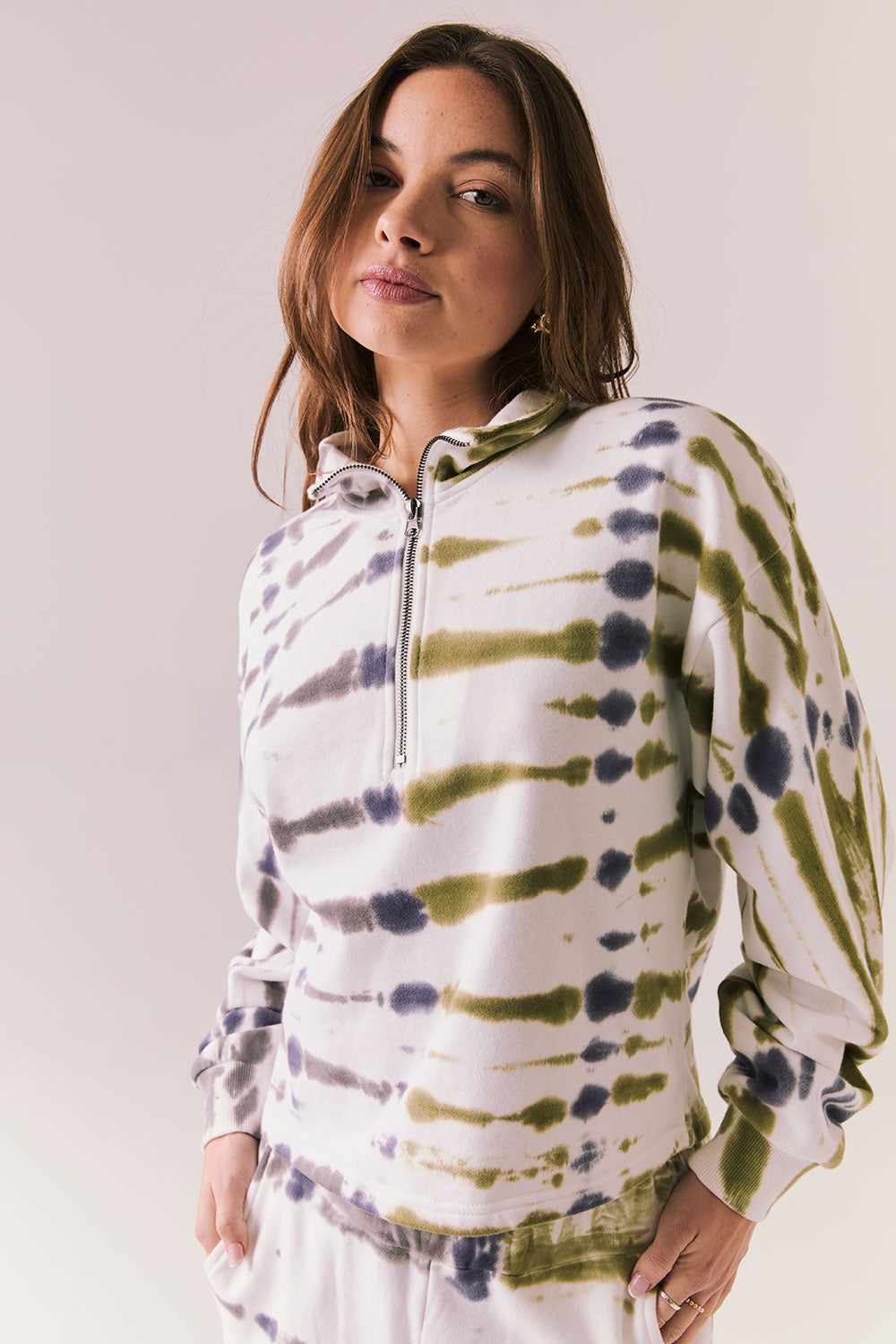 Ithaca Autumn Tie Dye Half Zip Womens chaserbrand