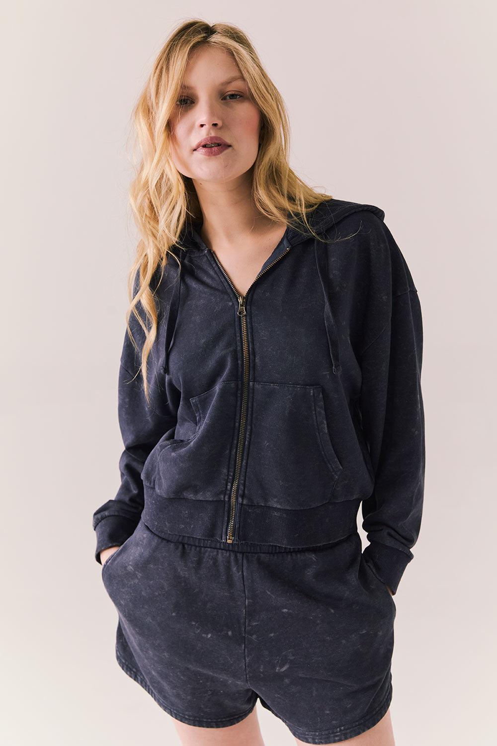 Abilene Navy Zip Up Womens chaserbrand