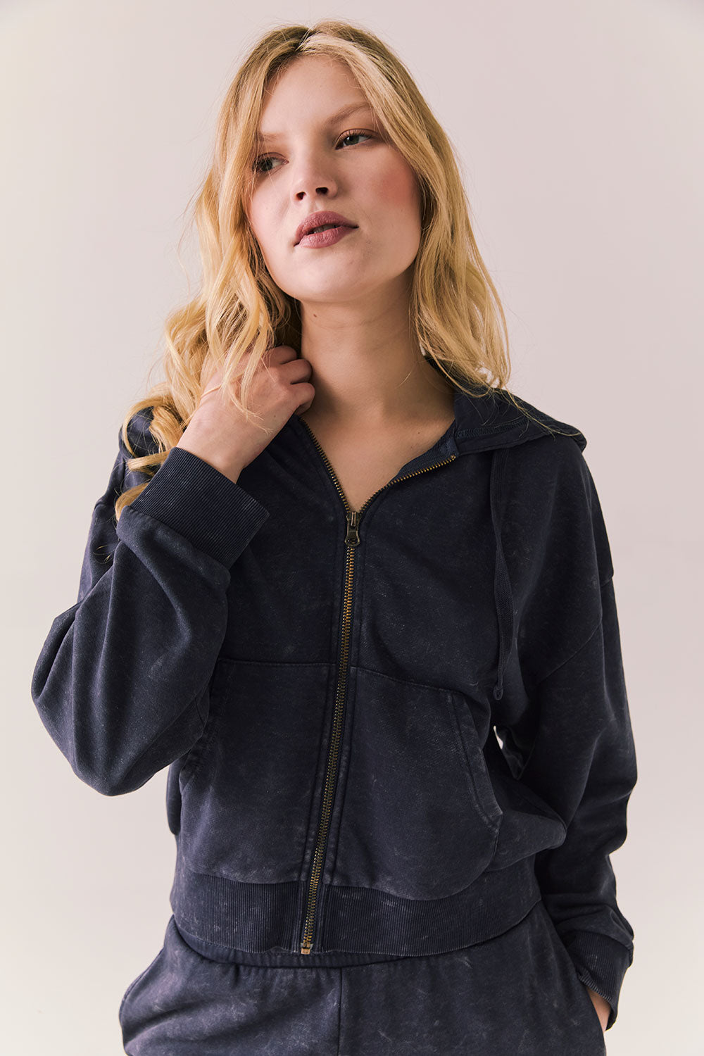 Abilene Navy Zip Up Womens chaserbrand