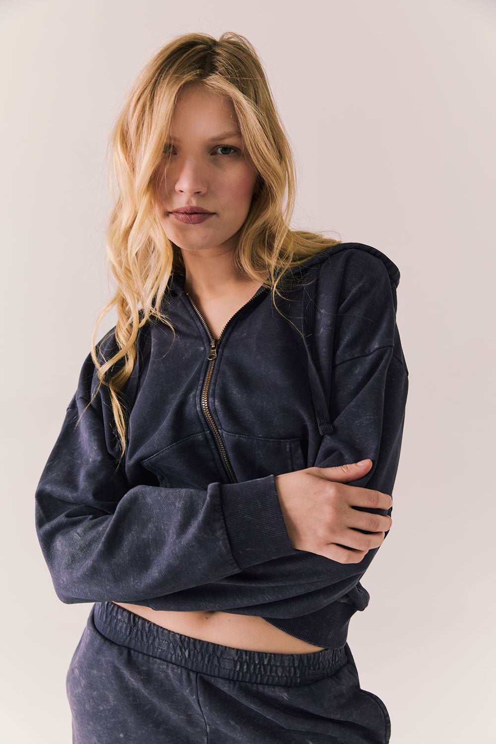 Abilene Navy Zip Up Womens chaserbrand