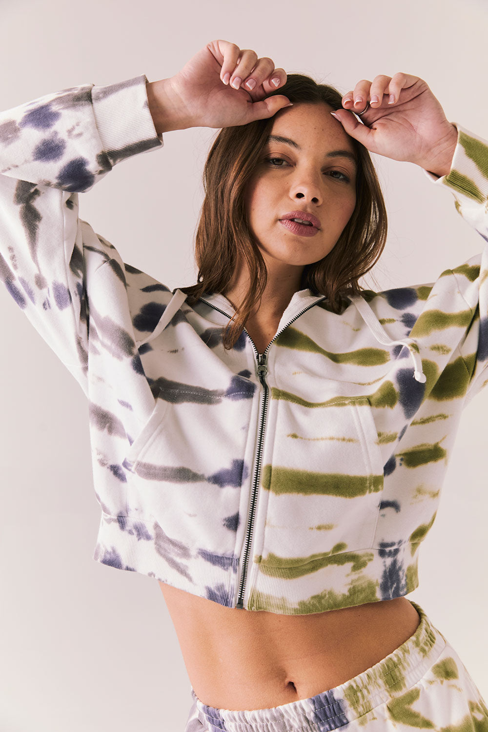 Abilene Autumn Tie Dye Zip Up Womens chaserbrand