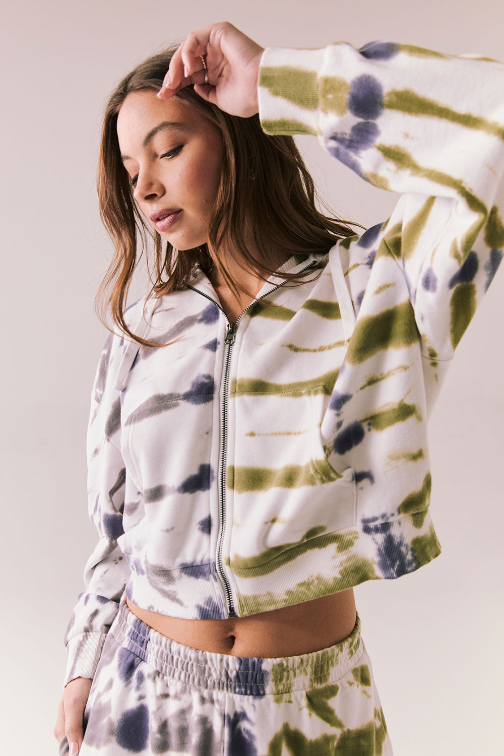 Abilene Autumn Tie Dye Zip Up Womens chaserbrand