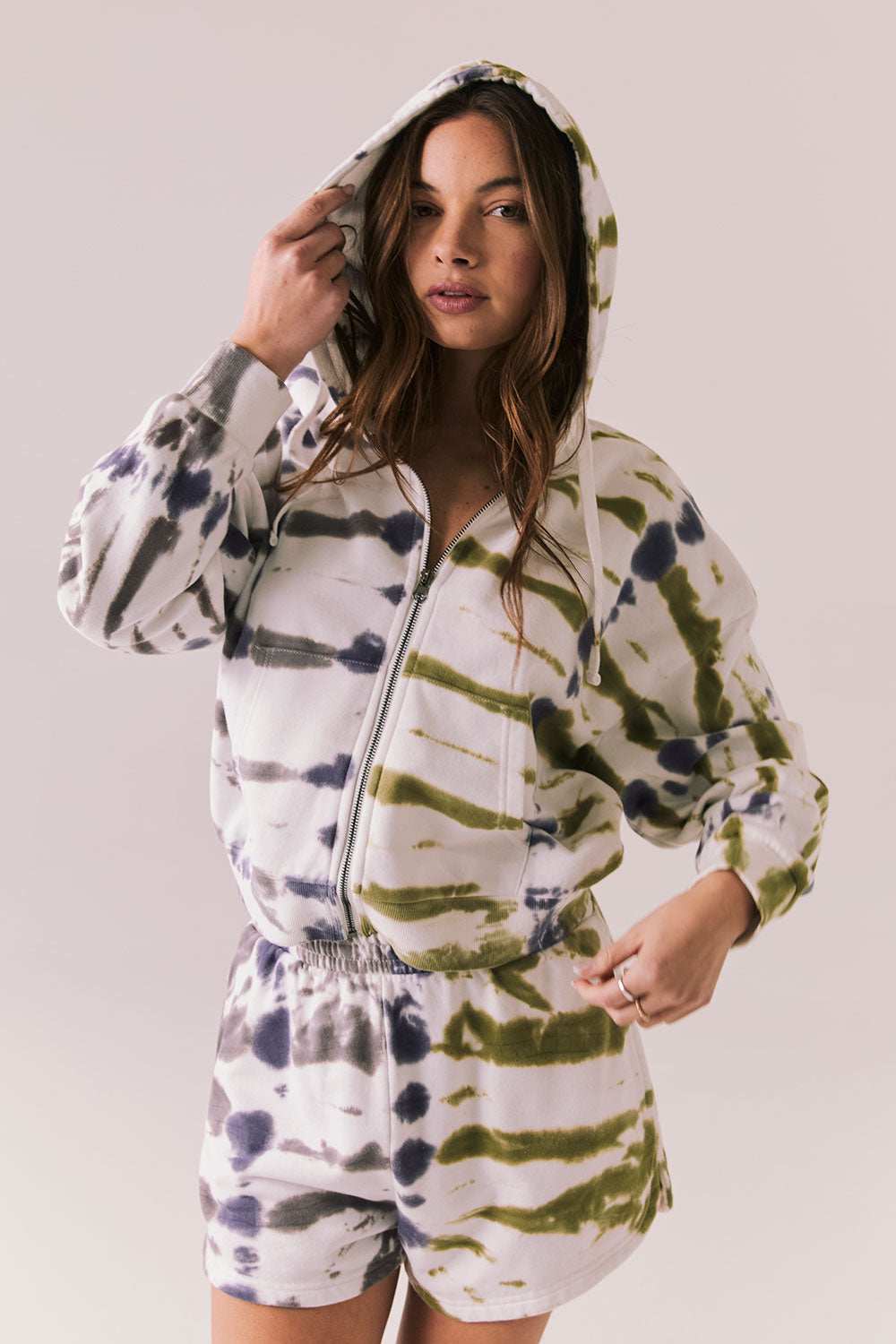 Abilene Autumn Tie Dye Zip Up Womens chaserbrand