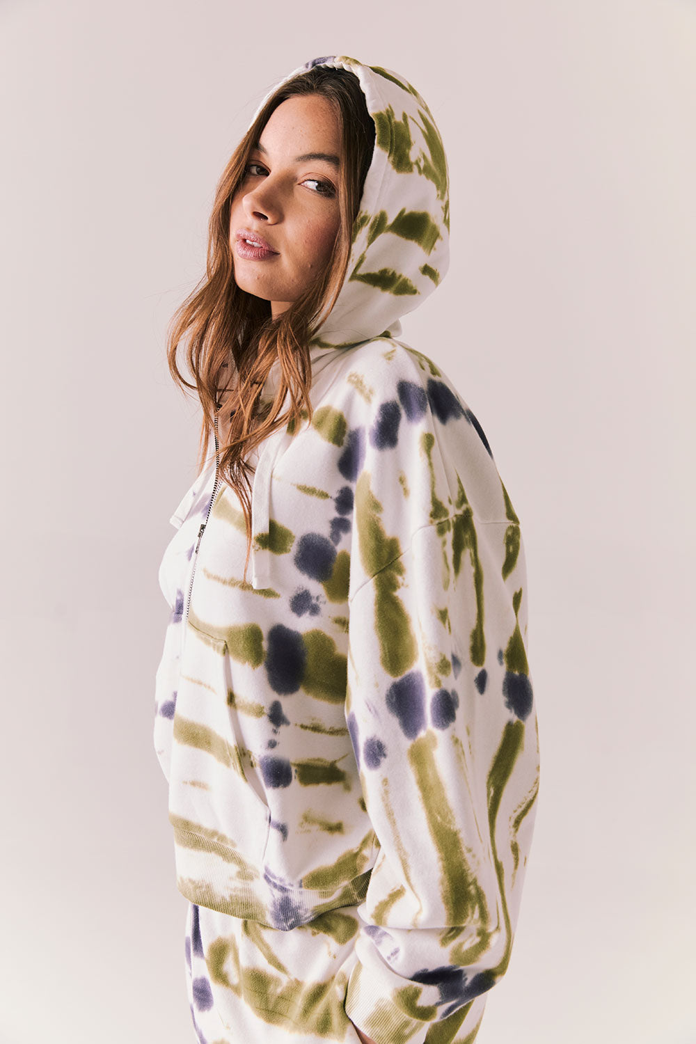 Abilene Autumn Tie Dye Zip Up Womens chaserbrand