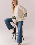 Pomona White and Bronze Green Long Sleeve Womens chaserbrand