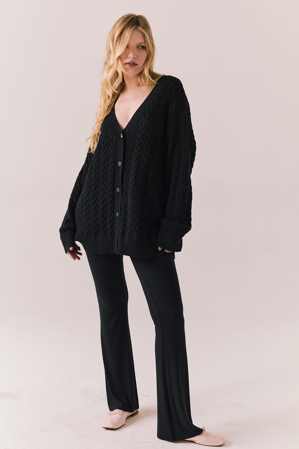 Pierre True Black Cardigan Womens chaserbrand